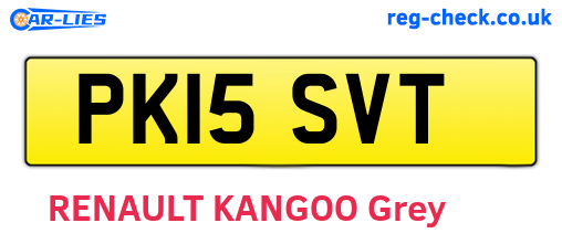 PK15SVT are the vehicle registration plates.