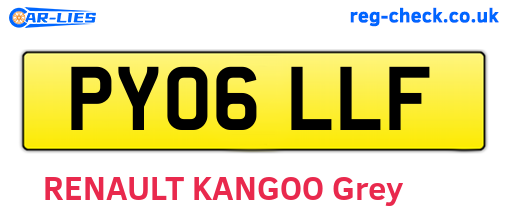 PY06LLF are the vehicle registration plates.