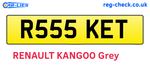 R555KET are the vehicle registration plates.