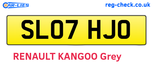 SL07HJO are the vehicle registration plates.