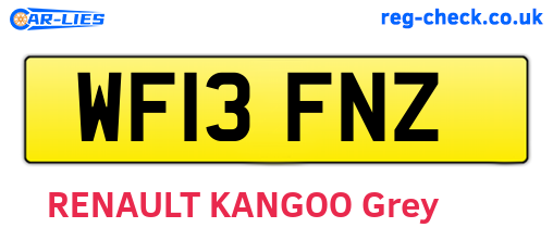 WF13FNZ are the vehicle registration plates.
