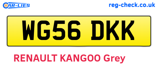 WG56DKK are the vehicle registration plates.