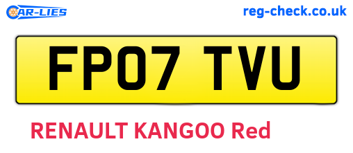 FP07TVU are the vehicle registration plates.
