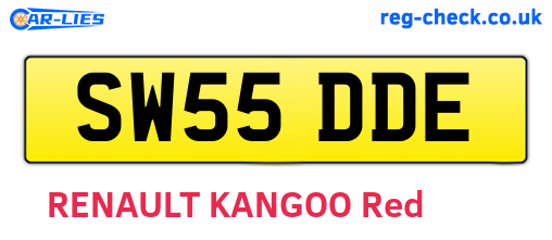 SW55DDE are the vehicle registration plates.