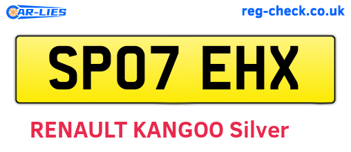 SP07EHX are the vehicle registration plates.