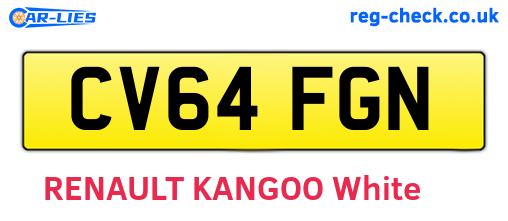 CV64FGN are the vehicle registration plates.