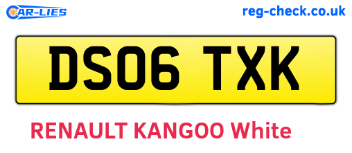 DS06TXK are the vehicle registration plates.