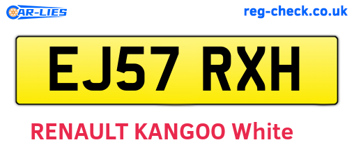 EJ57RXH are the vehicle registration plates.