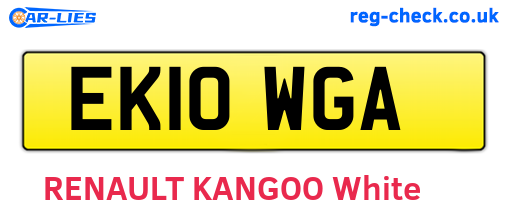 EK10WGA are the vehicle registration plates.