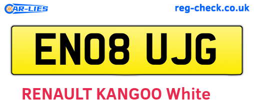 EN08UJG are the vehicle registration plates.