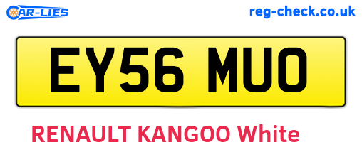 EY56MUO are the vehicle registration plates.