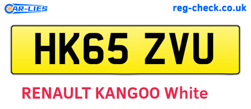 HK65ZVU are the vehicle registration plates.