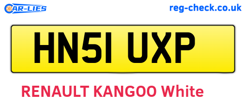 HN51UXP are the vehicle registration plates.