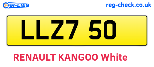LLZ750 are the vehicle registration plates.