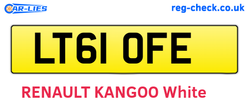 LT61OFE are the vehicle registration plates.