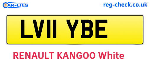 LV11YBE are the vehicle registration plates.