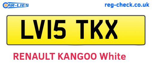 LV15TKX are the vehicle registration plates.