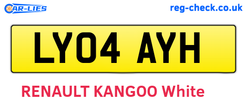 LY04AYH are the vehicle registration plates.