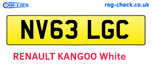NV63LGC are the vehicle registration plates.