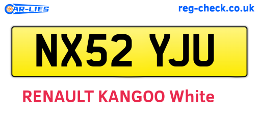 NX52YJU are the vehicle registration plates.
