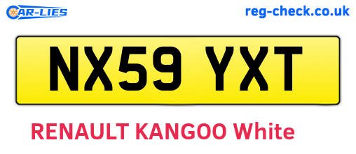 NX59YXT are the vehicle registration plates.