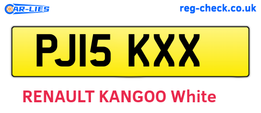 PJ15KXX are the vehicle registration plates.