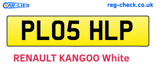 PL05HLP are the vehicle registration plates.