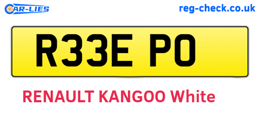 R33EPO are the vehicle registration plates.