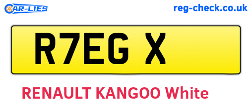 R7EGX are the vehicle registration plates.