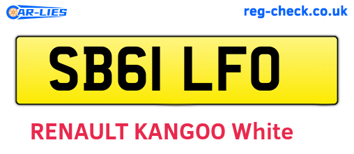 SB61LFO are the vehicle registration plates.