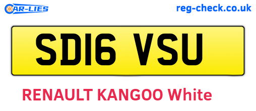 SD16VSU are the vehicle registration plates.