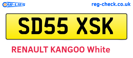 SD55XSK are the vehicle registration plates.
