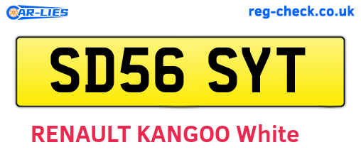 SD56SYT are the vehicle registration plates.