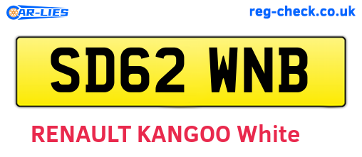 SD62WNB are the vehicle registration plates.