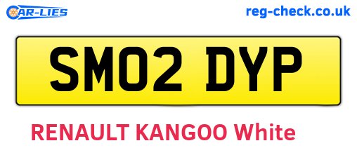 SM02DYP are the vehicle registration plates.