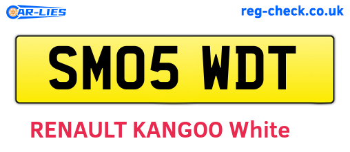 SM05WDT are the vehicle registration plates.