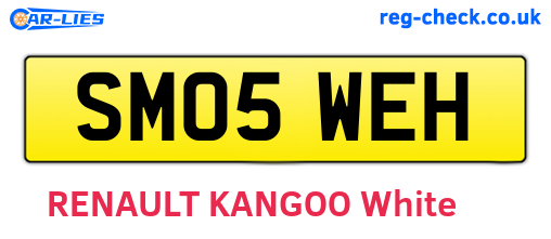 SM05WEH are the vehicle registration plates.