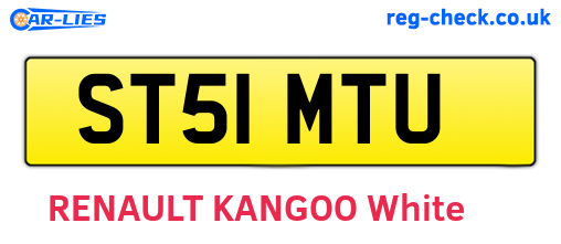 ST51MTU are the vehicle registration plates.