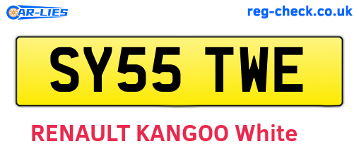 SY55TWE are the vehicle registration plates.
