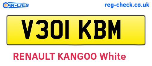V301KBM are the vehicle registration plates.
