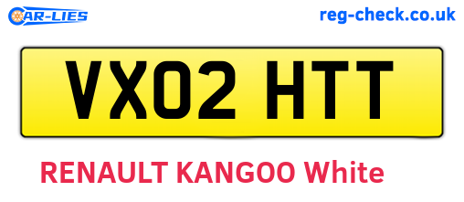 VX02HTT are the vehicle registration plates.