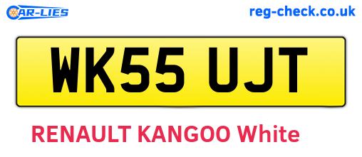 WK55UJT are the vehicle registration plates.