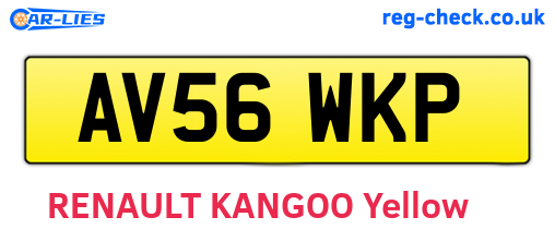 AV56WKP are the vehicle registration plates.