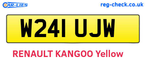 W241UJW are the vehicle registration plates.