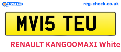 MV15TEU are the vehicle registration plates.
