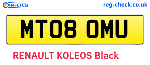 MT08OMU are the vehicle registration plates.