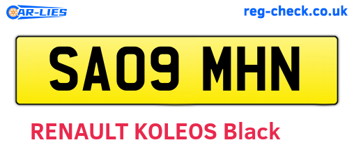 SA09MHN are the vehicle registration plates.