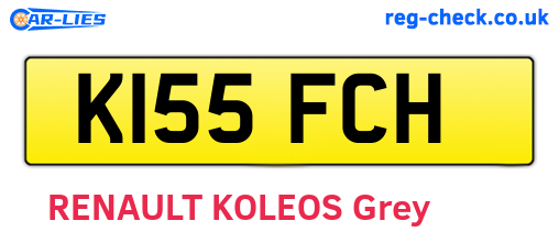 K155FCH are the vehicle registration plates.