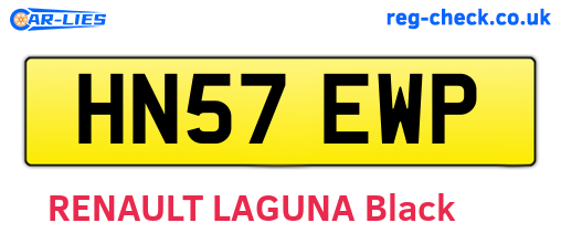 HN57EWP are the vehicle registration plates.