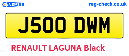 J500DWM are the vehicle registration plates.